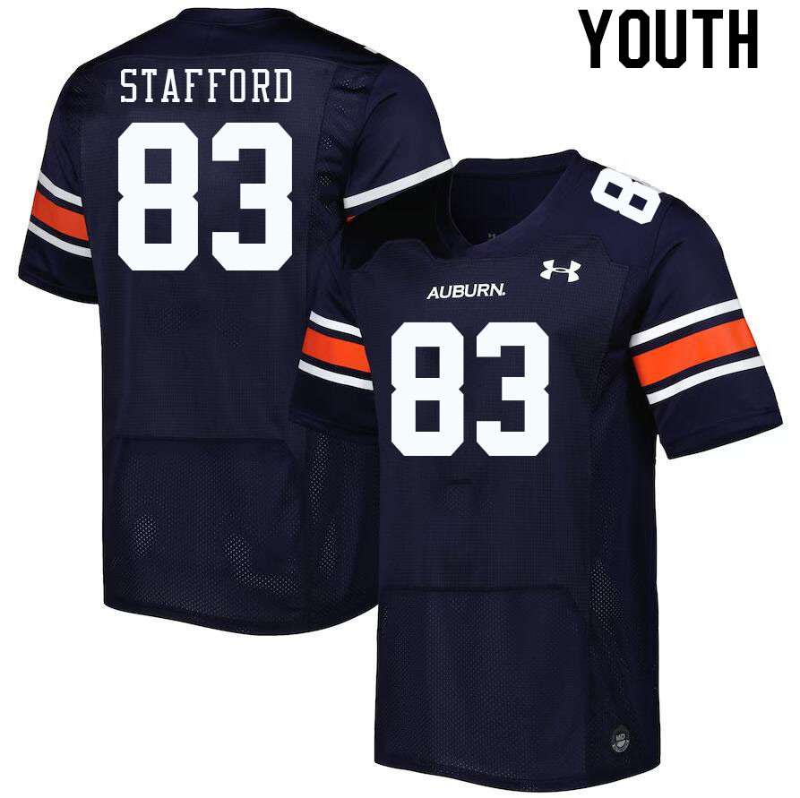 Youth #83 Colby Stafford Auburn Tigers College Football Jerseys Stitched-Navy